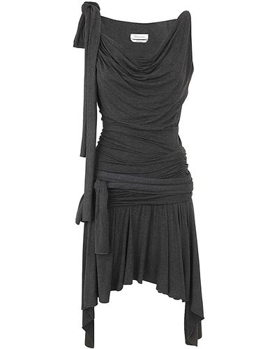 Blumarine 4a047a Sleeveless Jersey Mini Dress - Black
