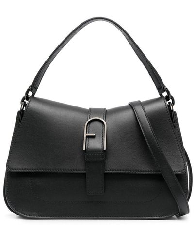 Furla Flow M Top Handle Bags - Black