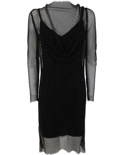 MAX MARA BRIDAL Vezzo Mini Dress With Strass - Black