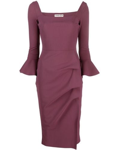 La Petite Robe Di Chiara Boni Astra 3/4 Sleeves Dress - Purple