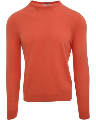 Ballantyne Orange Cotton Sweater - Red