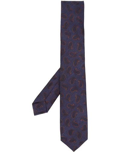 Barba Napoli Blue Cotton Tie - Purple