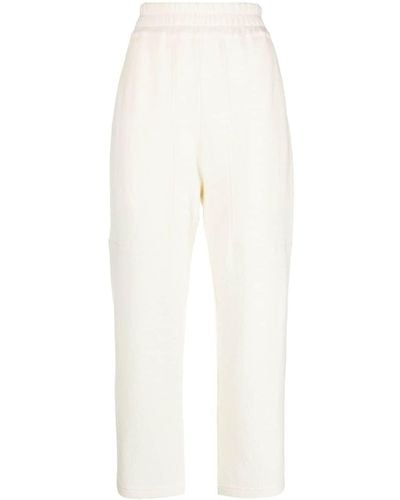 Gentry Portofino Textured Straight-leg Track Pants - White