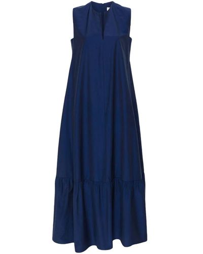 Antonelli Merisi V Neck Long Dress - Blue