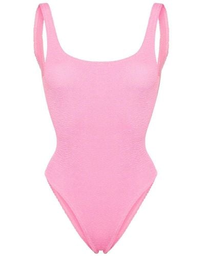 Mc2 Saint Barth Crinkle One Piece With Back - Pink