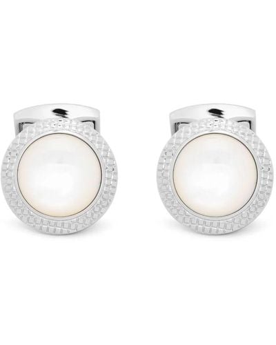 Tateossian Semi-precious Cufflinks - White