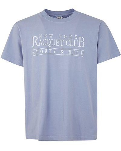 Sporty & Rich Ny Racquet Club T Shirt - Blue