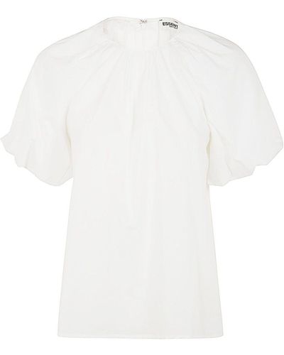 Essentiel Antwerp Fay Puff Sleeve Top - White