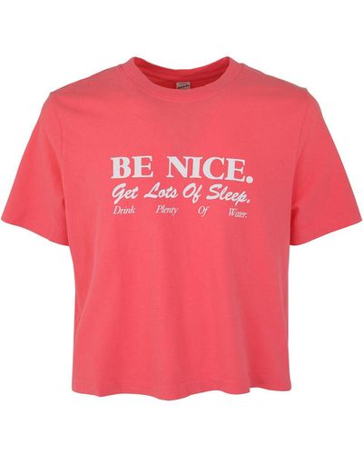 Sporty & Rich Be Nice Cropped T-shirt - Pink
