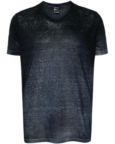 Avant Toi Short Sleeves Linen T-shirt - Black