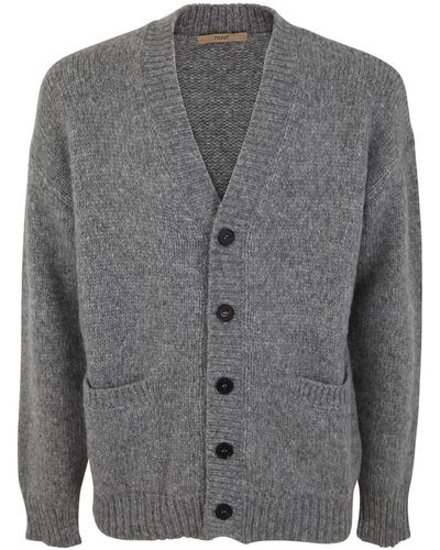 Nuur Comfort Fit Long Sleeves Cardigan - Grey