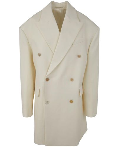 Wardrobe NYC Double Breasted Oversized Coat - White