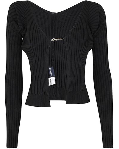 Jacquemus Long Knit Cardigan - Black
