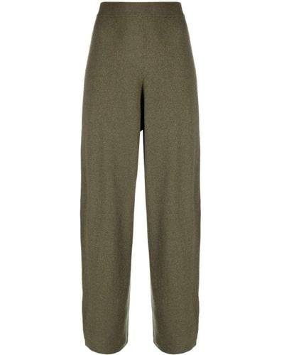 Lemaire Soft Curved Wool-blend Trousers - Green