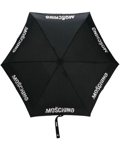 Moschino Bear Logo Box Supermini Umbrella - Black