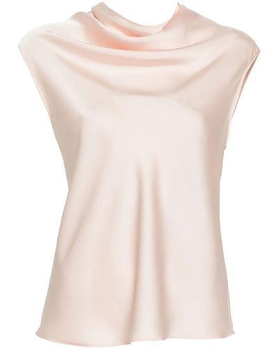 Philosophy Sleeveless Satin Top - Pink