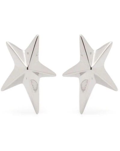 Mugler Mini Star Stud Earrings - White