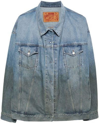 Magliano Double Breasted Denim Jacket - Blue