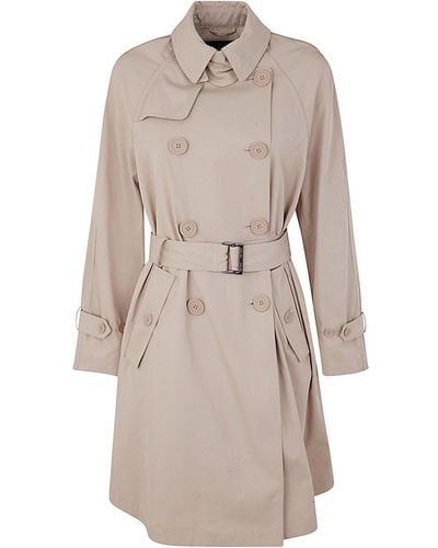 Emporio Armani Cotton Trench - Natural