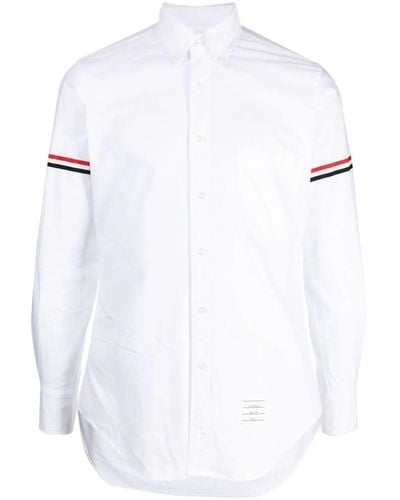 Thom Browne Grosgrain Armband Oxford Shirt - White