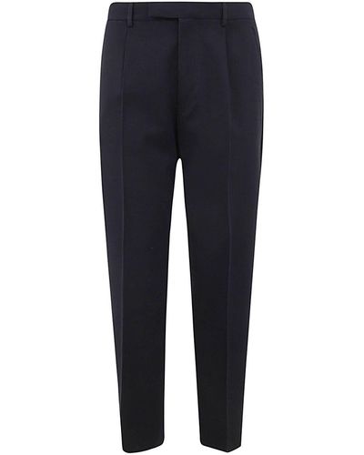 Zegna Cotton And Wool Pants Clothing - Blue