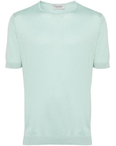 John Smedley Belden Short Sleeves Crew Neck T-shirt - Green