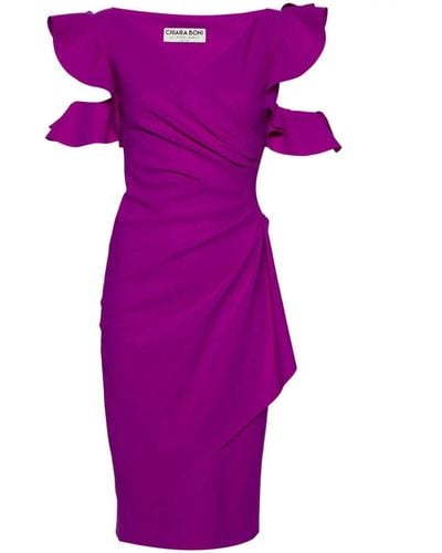 La Petite Robe Di Chiara Boni Beaurisse Short Sleeves Dress - Purple