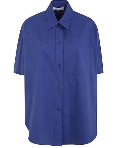 Liviana Conti Cape Shirt - Blue