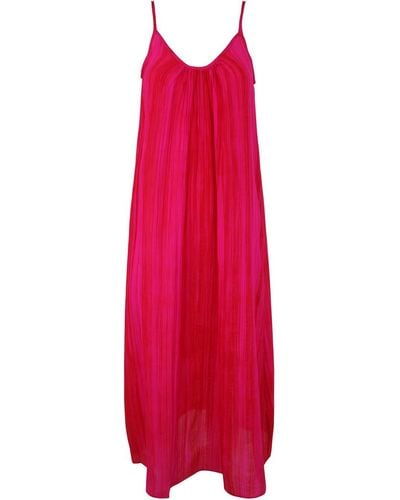 BIANCO LEVRIN Midi Dress Silk 130cm - Red