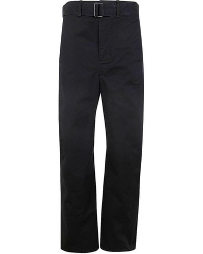 Lemaire Light Belted Twisted Trousers - Blue