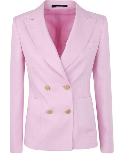 Tagliatore Linen Suits Set - Pink