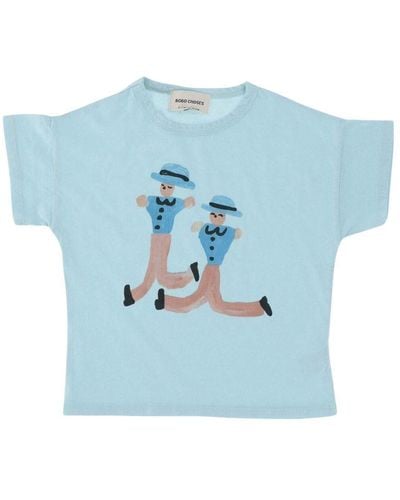 Bobo Choses Dancing Giants T-Shirt - Blue