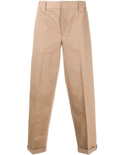 Golden Goose Cropped Straight-leg Chinos - Natural