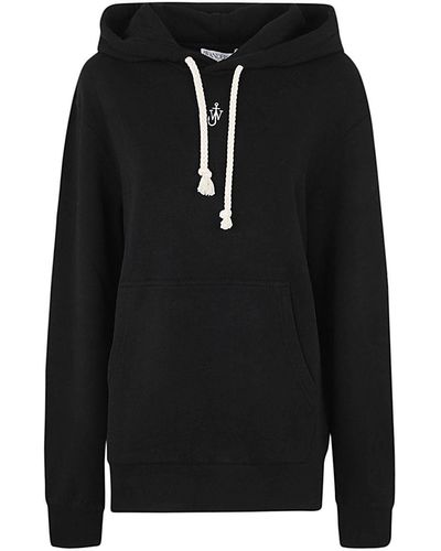 JW Anderson Anchor Embroidery Hoodie - Black