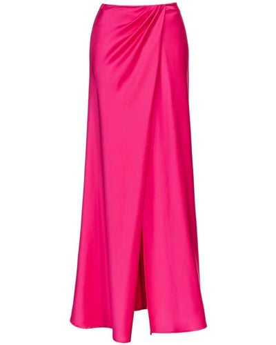 Pinko Draped Front-slit Maxi Skirt - Pink