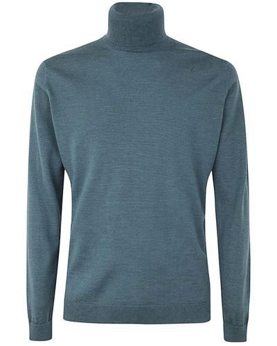 Nuur Long Sleeve Turtle Neck Sweater - Blue