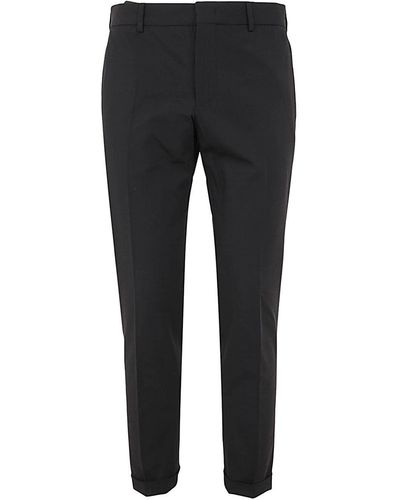 PT01 Flat Front Pants With Ergonomic Pockets - Black