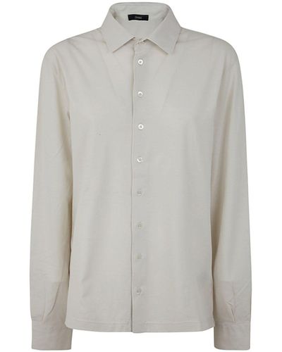 Herno Crepe Shirt Clothing - Grey