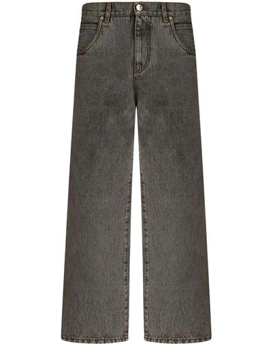 Etro Mid-Rise Straight Jeans - Grey
