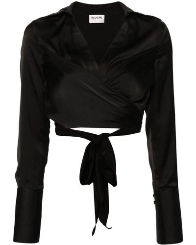 Blugirl Blumarine V Neck Shirt - Black
