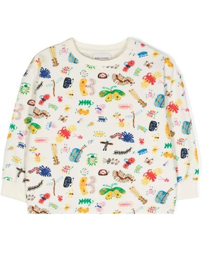 Bobo Choses Funny Insects All Over Sweatshirt - Grey