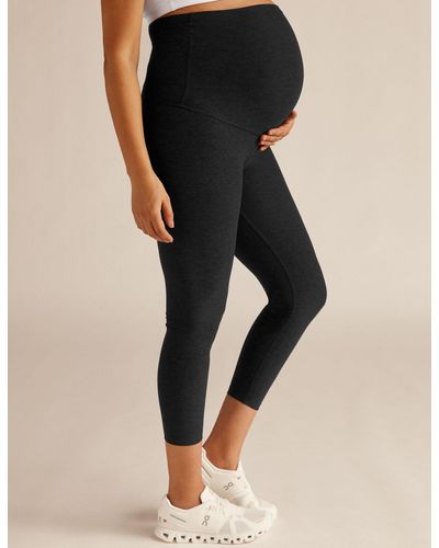 Beyond Yoga Spacedye Love The Bump Capri Maternity Legging - Black