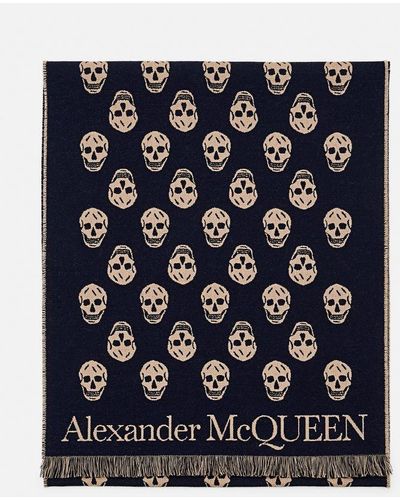 Alexander McQueen Sciarpa Multiteschio - Blu