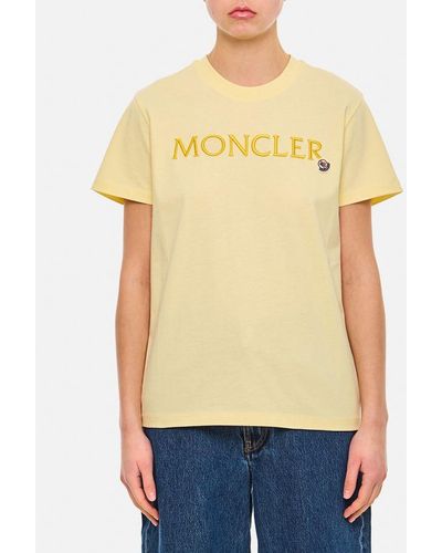 Moncler T-shirt Regular Con Logo - Giallo