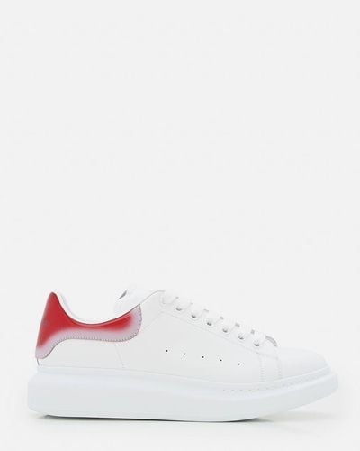 Alexander McQueen Sneakers In Pelle Oversize Larry - Bianco