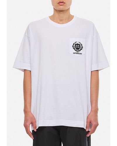 Givenchy T-shirt Manica Corta Con Taschino - Bianco