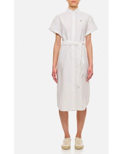 Polo Ralph Lauren Abito In Camicia - Bianco