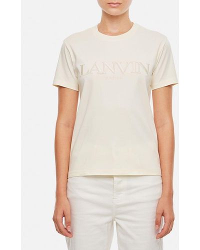 Lanvin T-shirt Regular Ricamata - Bianco