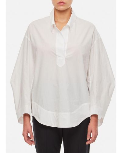 Khaite Melan Camicia In Cotone - Bianco