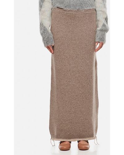 Fendi Punk Lux Cashmere Skirt - Marrone